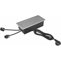 Розетка Cactus CS-SOCKET-EU2-USBA/C-NET для столешницы 26.5x11.8x6.5см серый