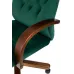 Кресло руководителя Бюрократ T-9928WALNUT Fabric зеленый Italia Green крестов. металл/дерево