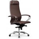 Кресло Метта Samurai K-1.04 MPES темно-коричневый сиденье темно-коричневый эко.кожа с подголов. крестов. металл хром Кресло Метта Samurai K-1.04 MPES темно-коричневый сиденье темно-коричневый эко.кожа с подголов. крестов. металл хром