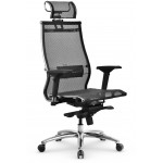 Кресло Метта Samurai S-3.05 MPES черный сиденье черный сетка с подголов. крестов. металл хром