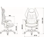 Кресло игровое Knight Aero черный крестов. пластик пластик серебро