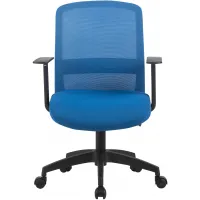 Кресло Cactus CS-MC333-BL темно-синий сиденье темно-синий сетка/ткань низк.спин. крестов. пластик пластик черный