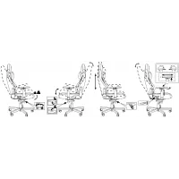 Кресло игровое Knight Hunter черный экокожа крестов. металл