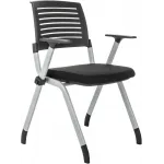 Стул Бюрократ X-Click черный на ножках металл серый