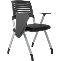Стул Бюрократ X-Click-PP черный со столиком на ножках металл серый Стул Бюрократ X-Click-PP черный со столиком на ножках металл серый