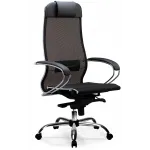 Кресло Метта S-1.04 Infinity Easy Clean сетка с подголов. крестов. металл хром (комплект 1шт)