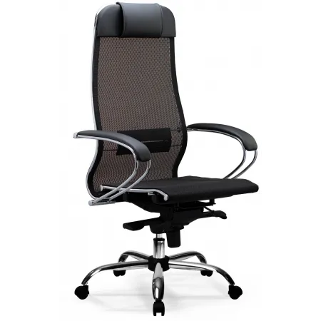 Кресло Метта S-1.04 Infinity Easy Clean сетка с подголов. крестов. металл хром (комплект 1шт)