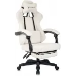 Кресло игровое Knight Lord/F молочный Camby 01 крестов. пластик подст.для ног