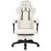 Кресло игровое Knight Lord/F молочный Camby 01 крестов. пластик подст.для ног
