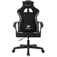 Кресло игровое Knight Optimum черный/серый крестов. пластик
