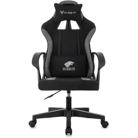 Кресло игровое Knight Optimum черный/серый крестов. пластик