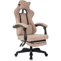 Кресло игровое Knight Lord/F коралловый экомех крестов. пластик подст.для ног