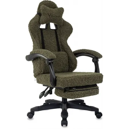 Кресло игровое Knight Lord/F хаки экомех крестов. пластик подст.для ног