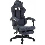 Кресло игровое Knight Lord/F темно-синий экомех крестов. пластик подст.для ног