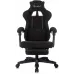 Кресло игровое Knight Lord/F черный экомех крестов. пластик подст.для ног