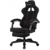 Кресло игровое Knight Lord/F черный экомех крестов. пластик подст.для ног