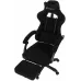Кресло игровое Knight Lord/F черный экомех крестов. пластик подст.для ног
