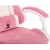 Кресло игровое Knight Kitty W Fabric розовый/молочный с подголов. крестов. пластик пластик белый