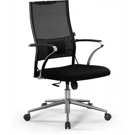 Кресло Метта Sit Air-180 B2-290K (M10.B23.G18.W02) черный сиденье черный сетка низк.спин. крестов. металл черный (комплект 1шт)