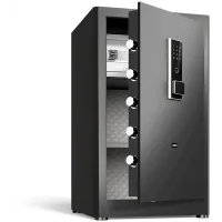Сейф офисный Deli ET597 800x480x420мм электронный/ключевой/биометрический трейзер