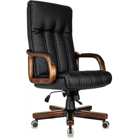 Кресло руководителя Бюрократ T-9932Walnut черный экокожа крестов. металл/дерево Кресло руководителя Бюрократ T-9932Walnut черный экокожа крестов. металл/дерево