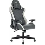 Кресло игровое Knight Regal Fabric серый/светло-серый искусственная замша крестов. металл