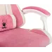 Кресло игровое Knight Kitty/F W Fabric розовый/молочный крестов. пластик подст.для ног пластик белый