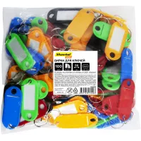 Бирка для ключей Silwerhof Daily инфо-окно ассорти (упак.:100шт) пластиковый пакет Бирка для ключей Silwerhof Daily инфо-окно ассорти (упак.:100шт) пластиковый пакет