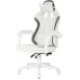 Кресло игровое Knight Wolf WH молочный/серый крестов. пластик пластик белый