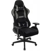 Кресло игровое Knight Flame черный/серый крестов. пластик