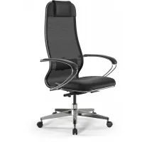 Кресло Метта ErgoLife Comfort черный сиденье черный сетка с подголов. крестов. металл хром
