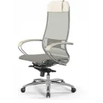 Кресло Метта Samurai S-1 молочный сиденье молочный сетка с подголов. крестов. алюминий хром Кресло Метта Samurai S-1 молочный сиденье молочный сетка с подголов. крестов. алюминий хром