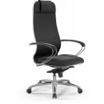 Кресло Метта Samurai KL-1 черный сиденье черный экокожа с подголов. крестов. металл хром Кресло Метта Samurai KL-1 черный сиденье черный экокожа с подголов. крестов. металл хром