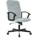 Кресло Бюрократ Triest Fabric серо-голубой Light-28 крестов. металл черный