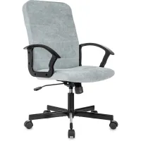 Кресло Бюрократ Triest Fabric серо-голубой Light-28 крестов. металл черный