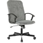 Кресло Бюрократ Triest Fabric серый Light-19 крестов. металл черный