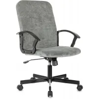 Кресло Бюрократ Triest Fabric серый Light-19 крестов. металл черный