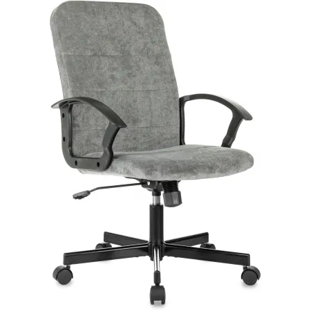 Кресло Бюрократ Triest Fabric серый Light-19 крестов. металл черный