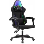 Кресло игровое Knight Wolf RGB черный с подголов. крестов. пластик пластик черный