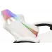 Кресло игровое Knight Wolf RGB белый экокожа/сетка с подголов. крестов. пластик