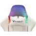 Кресло игровое Knight Wolf RGB белый экокожа/сетка с подголов. крестов. пластик