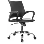 Кресло Бюрократ CH-695NSL черный экокожа крестов. металл хром Кресло Бюрократ CH-695NSL черный экокожа крестов. металл хром