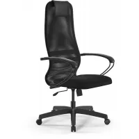 Кресло Метта SU-B-8 черный сиденье черный сетка с подголов. крестов. металл хром Кресло Метта SU-B-8 черный сиденье черный сетка с подголов. крестов. металл хром