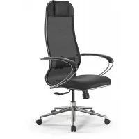 Кресло Метта ErgoLife Set 16 черный сиденье черный сетка с подголов. крестов. металл хром Кресло Метта ErgoLife Set 16 черный сиденье черный сетка с подголов. крестов. металл хром