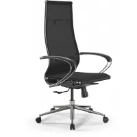 Кресло Метта ErgoLife Set 7 черный сиденье черный сетка с подголов. крестов. металл хром