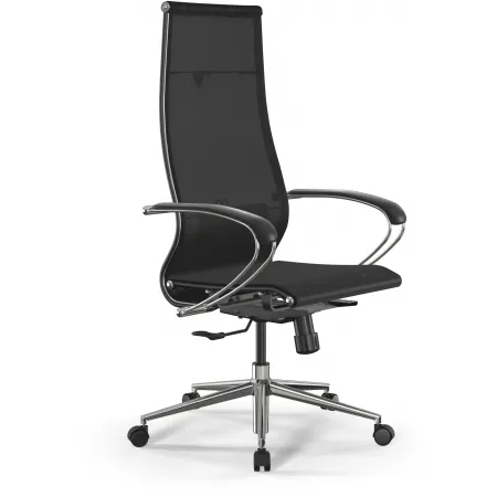 Кресло Метта ErgoLife Set 7 черный сиденье черный сетка с подголов. крестов. металл хром