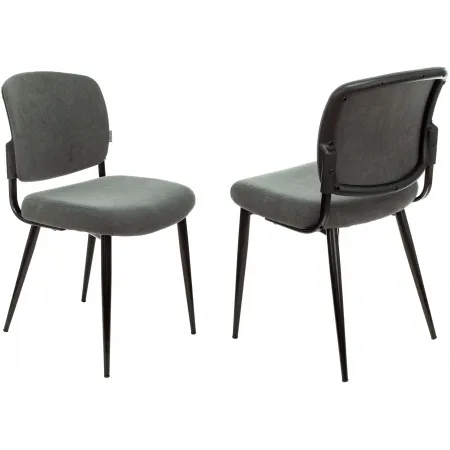 Стул для дома Бюрократ CH-K8_2 комплект 2шт серый Alfa 44 металл черный на ножках (CH-K8_1/GREY_2)