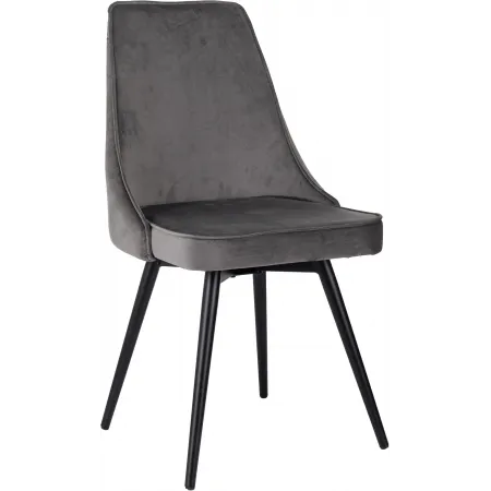 Стул для дома Бюрократ CH-K4_SP с повор.мех. т.серый Holland 18 металл черный на ножках (CH-K4_1/SP/HL18)