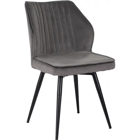 Стул для дома Бюрократ CH-K5_SP с повор.мех. т.серый Holland 18 металл черный на ножках (CH-K5_1/SP/HL18)