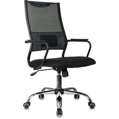 Кресло руководителя Бюрократ CH Balance SL черный Elastic-102 сетка/ткань крестов. металл хром